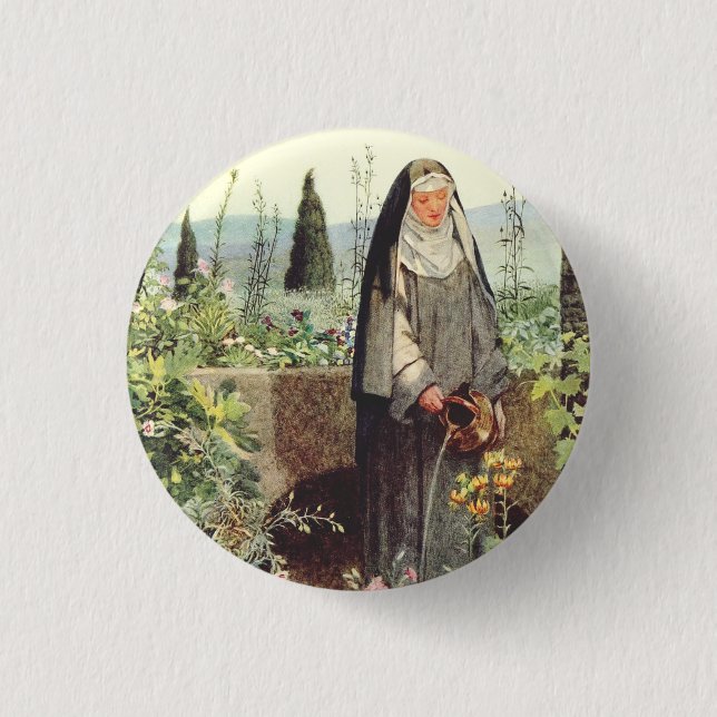 Badge Rond 2,50 Cm Sainte Catherine de Sienne (Devant)