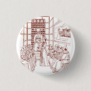 Badge Rond 2,50 Cm Sainte Catherine disputant avec les érudits par Ma