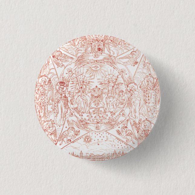 Badge Rond 2,50 Cm Sainte Trinité en gloire (Devant)