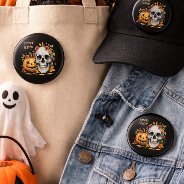 Badge Rond 2,50 Cm Saison d'Halloween effrayant (Créateur téléchargé)