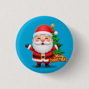 Badge Rond 2,50 Cm Salutation Joyeuse du Père Noël