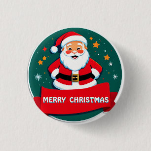 Badge Rond 2,50 Cm Salutations Joyeuses du Père Noël