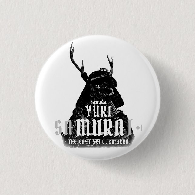 Badge Rond 2,50 Cm SANADA YUKIMURA (version sombre) (Devant)