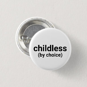 Badge Rond 2,50 Cm Sans enfant par choix typographie minimaliste blan