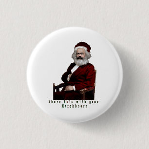Badge Rond 2,50 Cm SantaKarl MarXmas