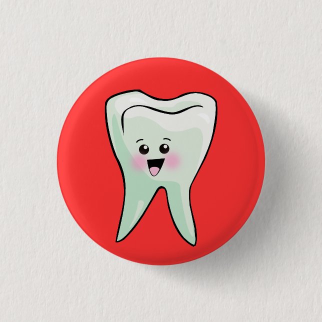 Badge Rond 2,50 Cm Santé dentaire de dentiste drôle (Devant)