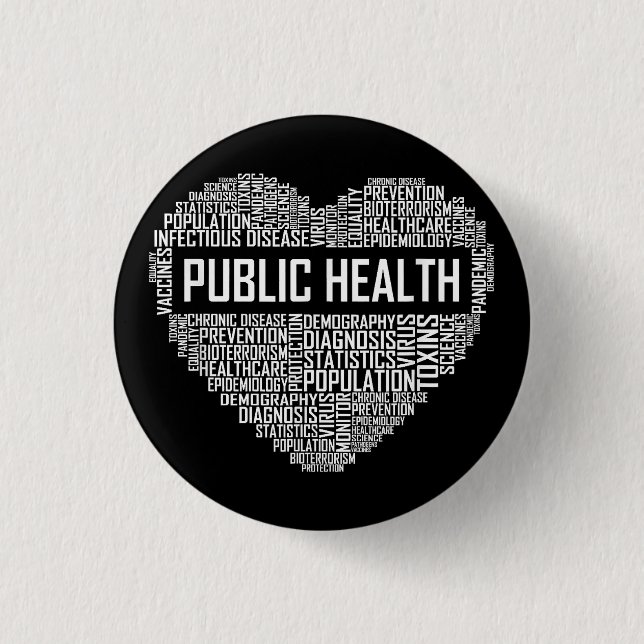 Badge Rond 2,50 Cm Santé publique Cadeaux cardiaques Travailleur de s (Devant)