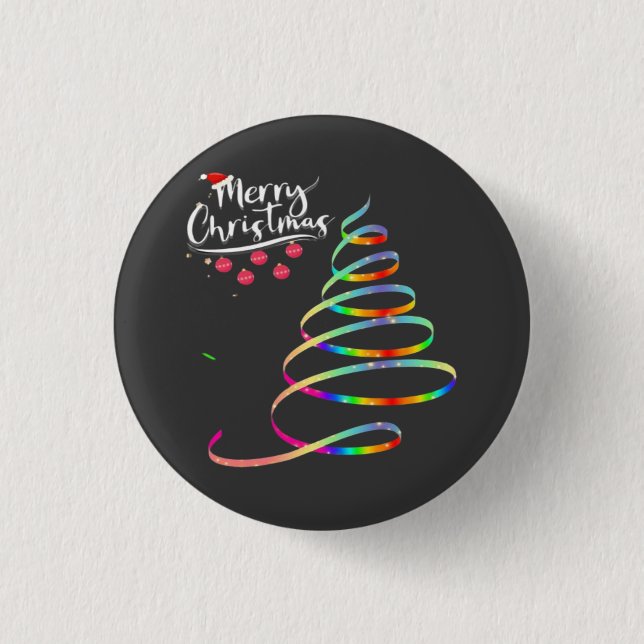 Badge Rond 2,50 Cm  Sapin de Noël   (Devant)