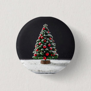 Badge Rond 2,50 Cm sapin de Noël