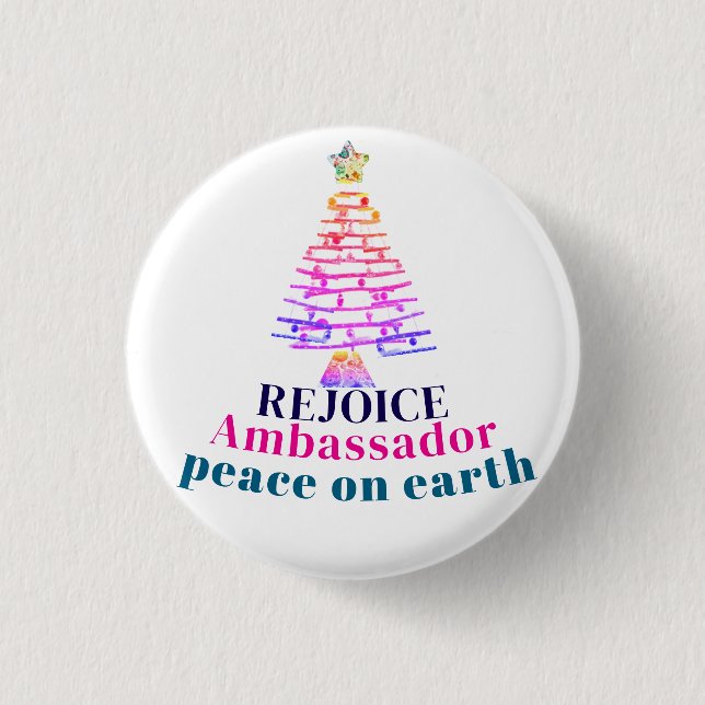 Badge Rond 2,50 Cm Sapin de Noël (Devant)