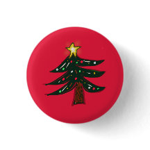 Sapin de Noël sur fond rouge