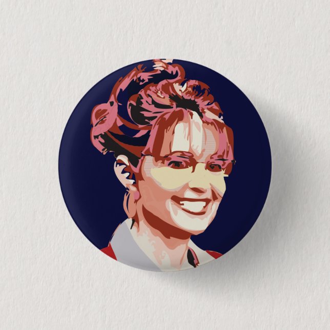 Badge Rond 2,50 Cm Sara Palin en 2012 (Devant)