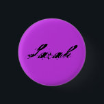 Badge Rond 2,50 Cm Sarah de police cursive affligée par noir orphelin<br><div class="desc">Sarah est un caractère de la police de cursive de l'orpheline Black.distressed d'émission de TV</div>