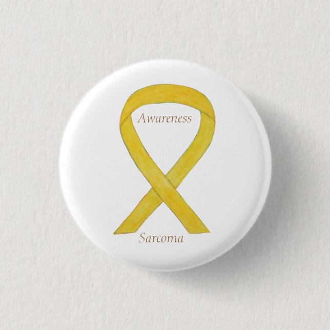 Badge Rond 2,50 Cm Sarcoma Yellow Awareness Ruban Personnalisé Pin (Devant)