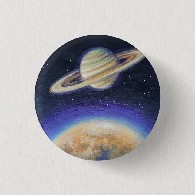 Badge Rond 2,50 Cm Saturne et Titan (Devant)