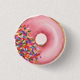 Badge Rond 2,50 Cm Saupoudré Donut Anniversaire Fête Baby shower Fave
