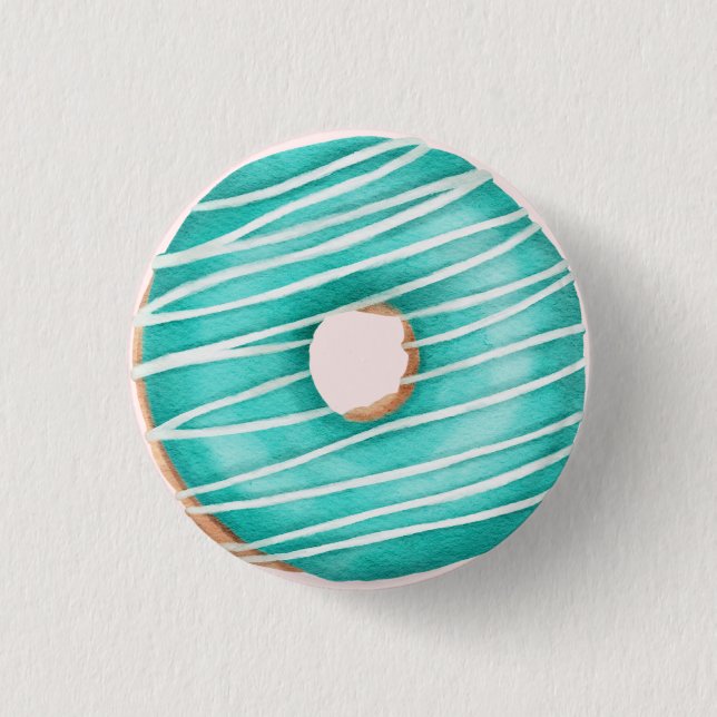Badge Rond 2,50 Cm Saupoudré Donut Anniversaire Fête Baby shower Fave (Devant)