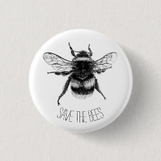Badge Rond 2,50 Cm Sauvez les abeilles