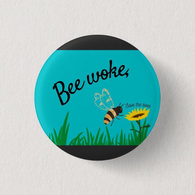 Badge Rond 2,50 Cm Sauvez les abeilles (Devant)