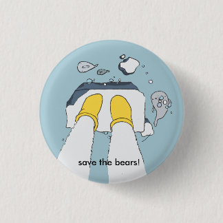 Badge Rond 2,50 Cm "Sauvez les ours !" bouton