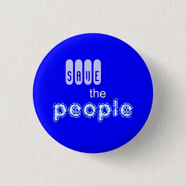 Badge Rond 2,50 Cm sauvez les personnes (Devant)