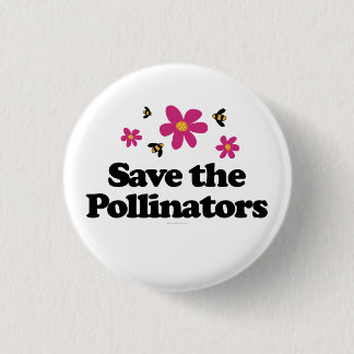 Badge Rond 2,50 Cm Sauvez les pollinisateurs