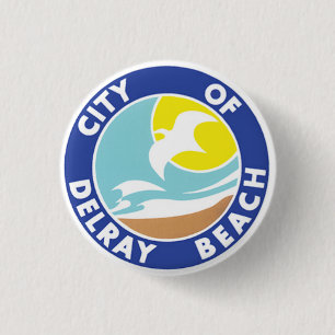 Badge Rond 2,50 Cm Sceau de Delray Beach, Floride