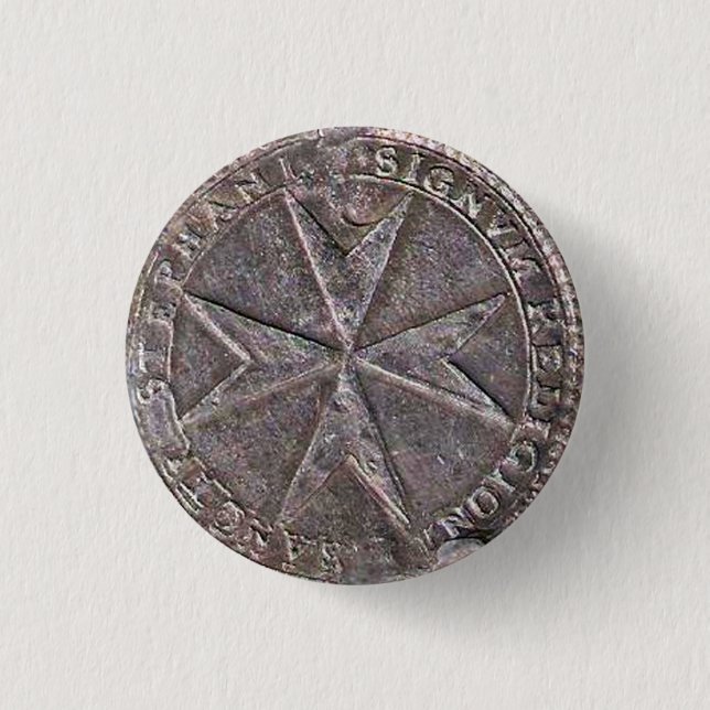 Badge Rond 2,50 Cm Sceau de St. Stephen Toscane Médicis (Devant)