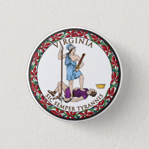 Badge Rond 2,50 Cm Sceau d'État de Virginie