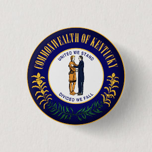 Badge Rond 2,50 Cm Sceau d'État du Kentucky