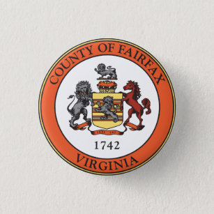 Badge Rond 2,50 Cm Sceau du comté de Fairfax, Virginie