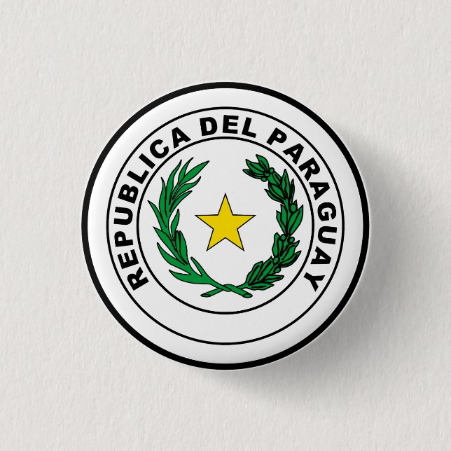 Badge Rond 2,50 Cm Sceau du Paraguay (Devant)