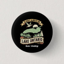 Scène de la nature rétro vintage du lac Ontario