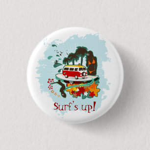 Badge Rond 2,50 Cm Scène De Plage Tropicale