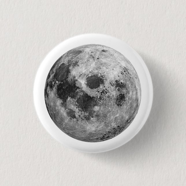 Badge Rond 2,50 Cm Science de l'astronomie spatiale de la Pleine lune (Devant)