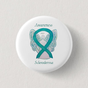 Badge Rond 2,50 Cm Scleroderma Sensibilisation à l'angle Écorces à ru