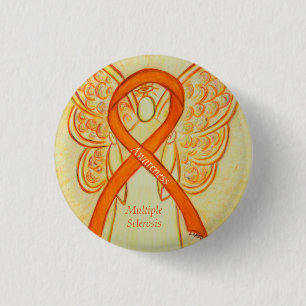 Badge Rond 2,50 Cm Sclérose en plaques Sensibilisation à l'angle Épin