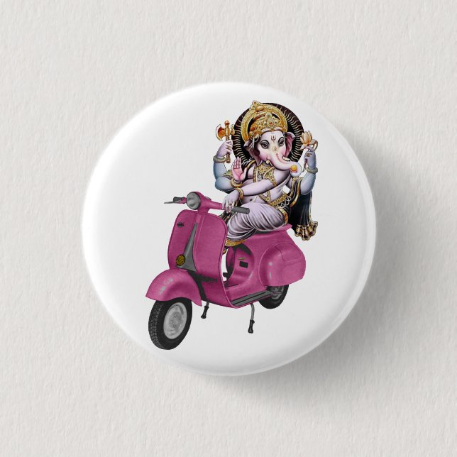 Badge Rond 2,50 Cm Scooter II de Ganesh (Devant)