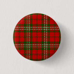 Badge Rond 2,50 Cm Scott tartan rouge vert plaid
