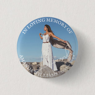 Badge Rond 2,50 Cm Script photo personnalisé minimal simple de conser