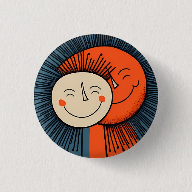 Badge Rond 2,50 Cm Se pencher l'un l'autre (Devant)