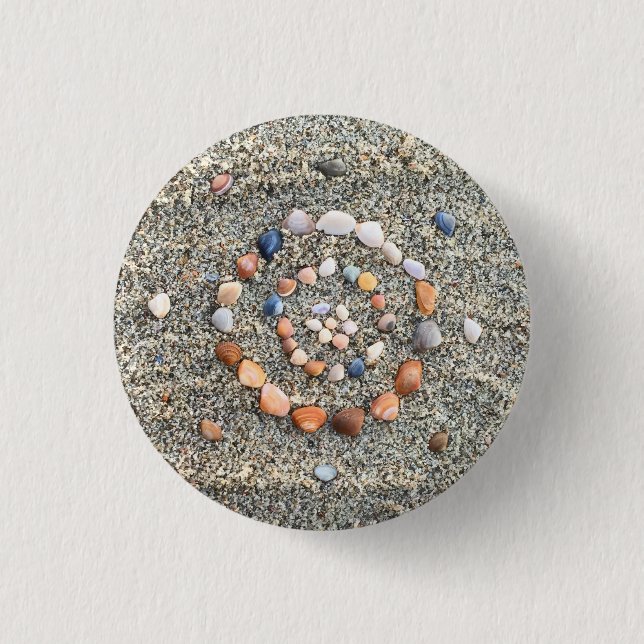 Badge Rond 2,50 Cm Sea Shell Beach Art (Devant)
