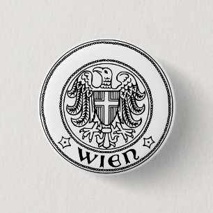 Badge Rond 2,50 Cm Seal of Vienna, AUSTRIA