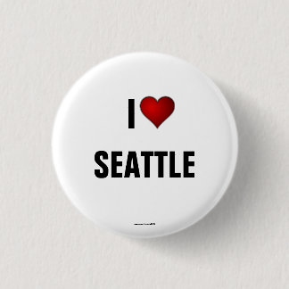 Badge Rond 2,50 Cm Seattle : J'aime Seattle bouton pinback