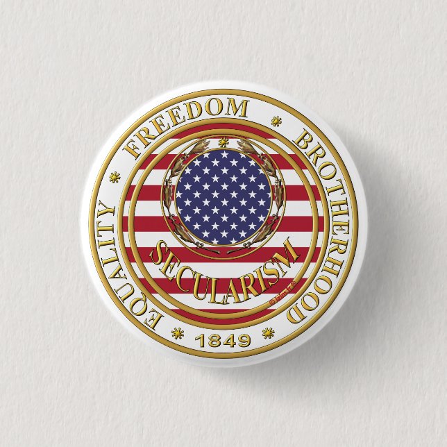 Badge Rond 2,50 Cm secularism flag usa (Devant)