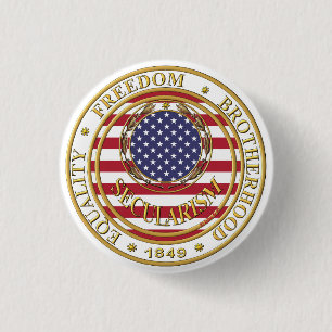 Badge Rond 2,50 Cm secularism flag usa