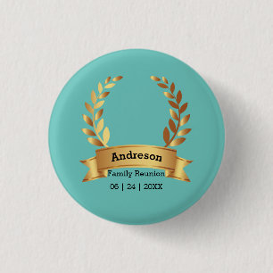 Badge Rond 2,50 Cm Sensationnel Leaf meilleure famille heureuse