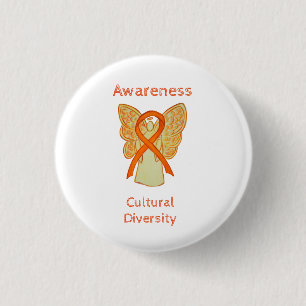 Badge Rond 2,50 Cm Sensibilisation à la diversité culturelle Ange Rub