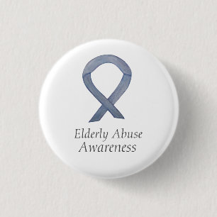 Badge Rond 2,50 Cm Sensibilisation à la maltraitance des personnes âg