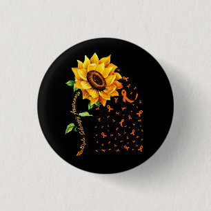 Badge Rond 2,50 Cm Sensibilisation à la sclérose en plaques Sunflower